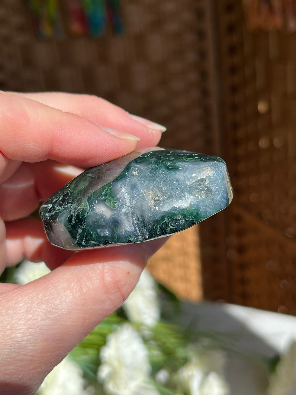 Moss Agate Heart
