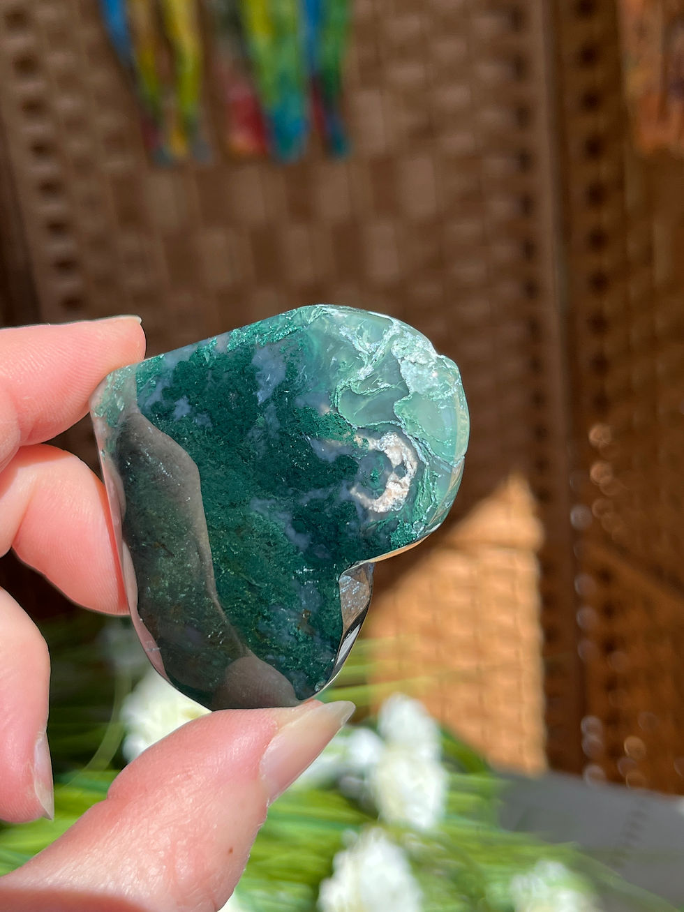 Thumbnail: Moss Agate Heart
