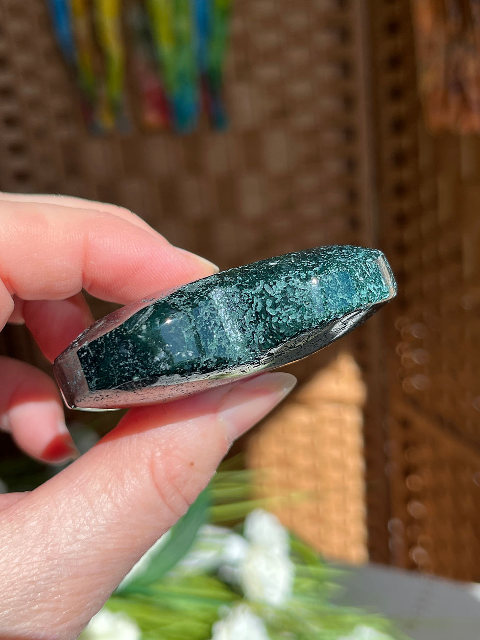Thumbnail: Moss Agate Heart