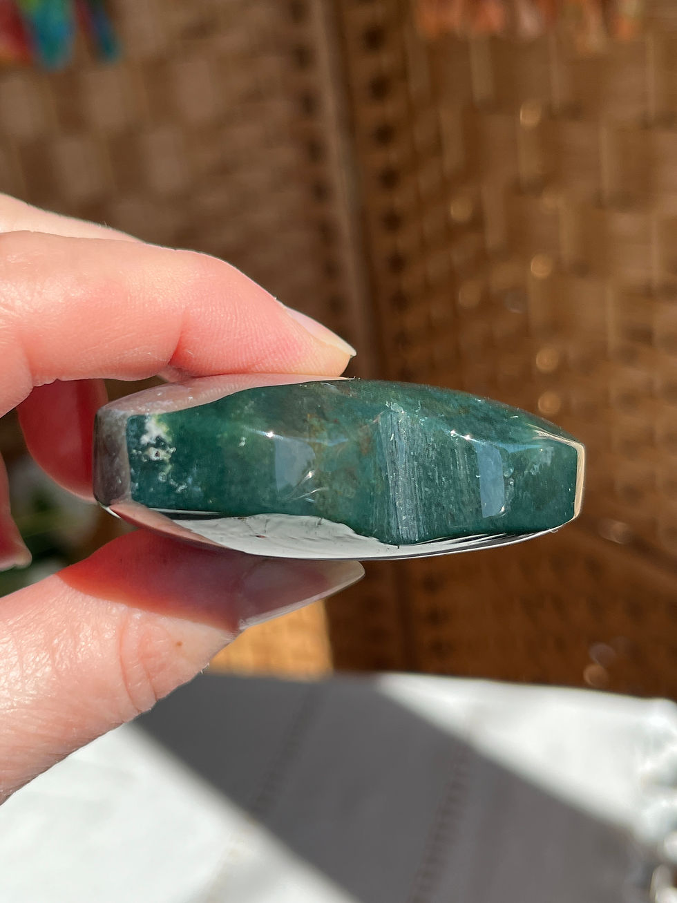 Moss Agate Heart