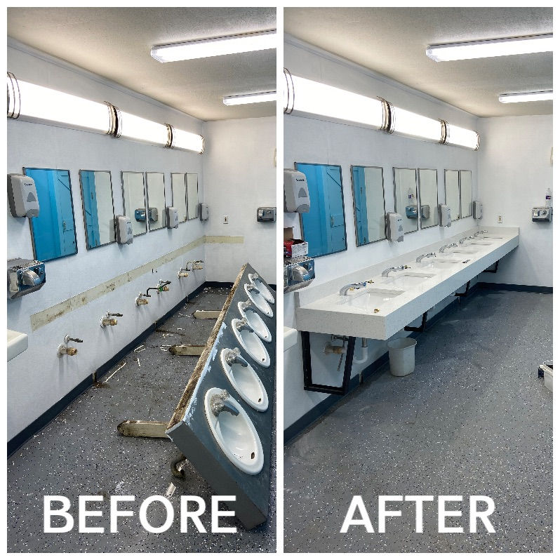 Commercial sink faucet replacement