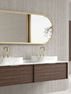 Meuble de salle de bain avec vasque et miroir LED