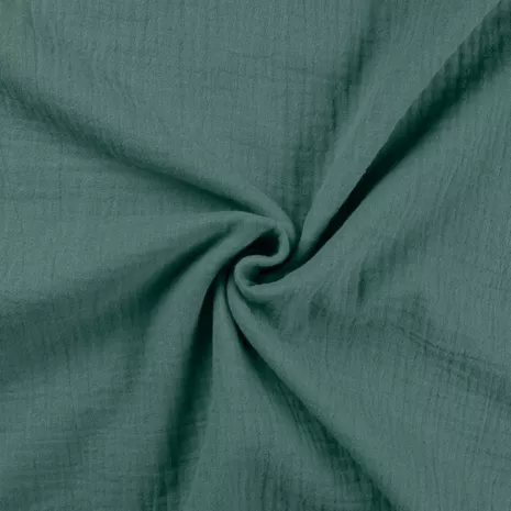 Tissu double gaze de coton vert sauge