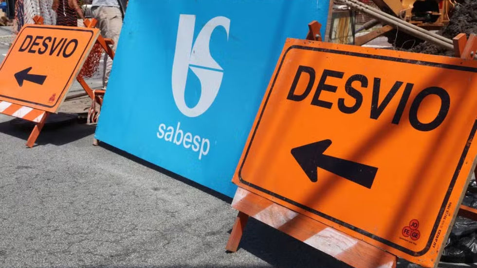 Vias de sete cidades da Baixada Santista são interditadas durante obras da Sabesp