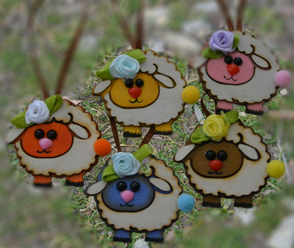 Miniaturbild: Schafherde für den Osterbaum