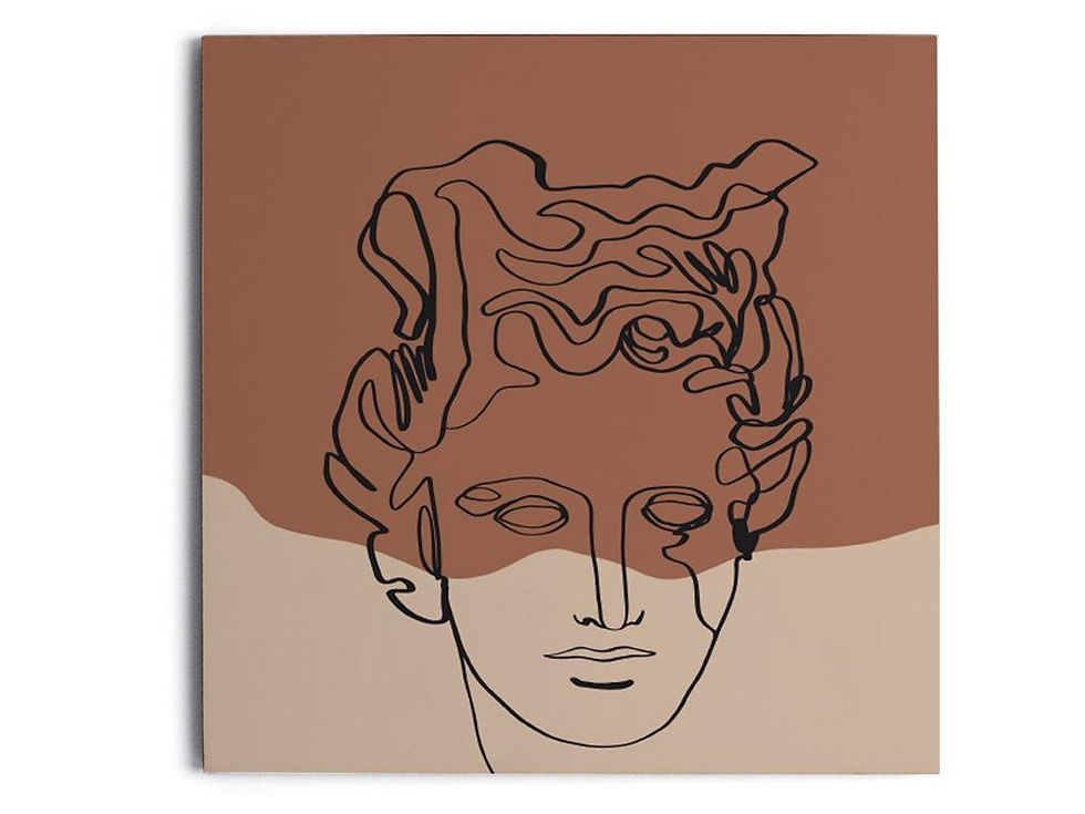 Miniatura: Placa Decorativa MDF Terracota Rosto 20x20cm