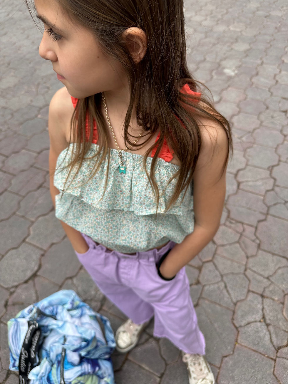 Miniatura: Conjunto niña malva 