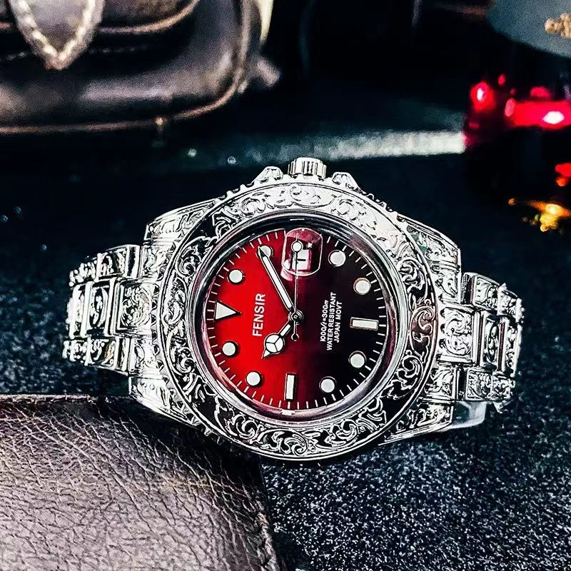 Thumbnail: Gradient Stainless Steel Watch Luxury Explosion Waterproof Watch