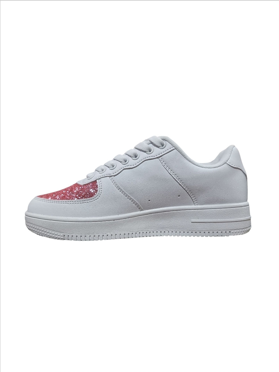 Thumbnail: Pink Glitter Sneakers Sparkly Comfy Lace Up Shoes