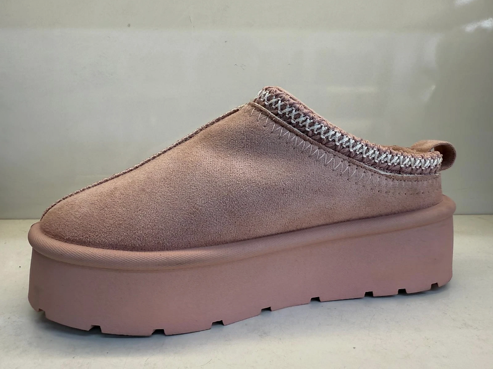 Thumbnail: Pink Platform Camel Faux Suede Ankle Indoor Outdoor Ladies Boots