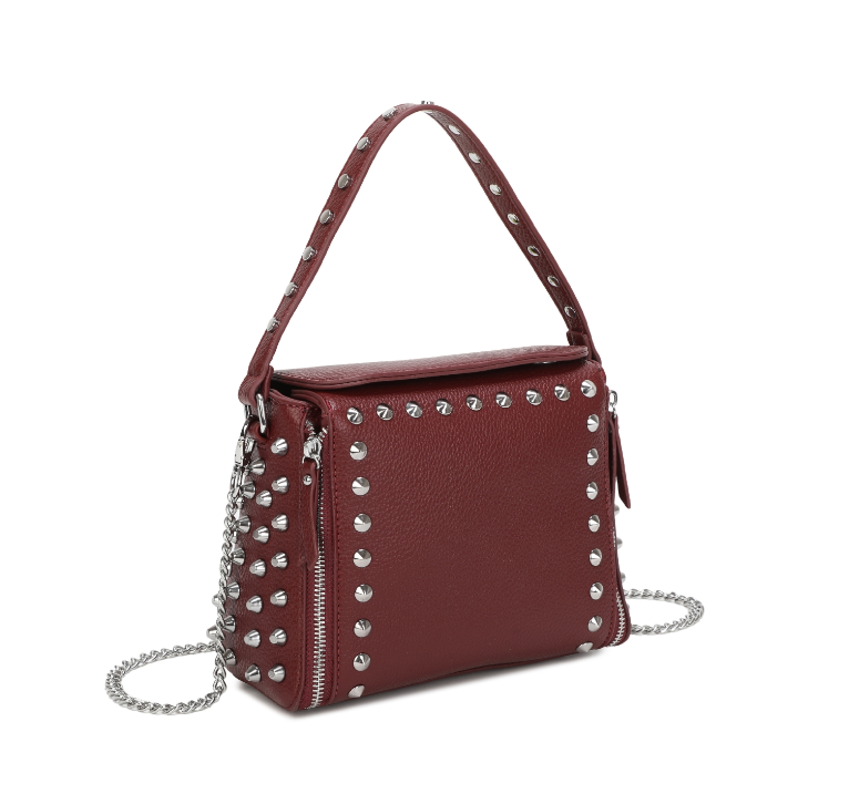 Thumbnail: Ladies Studded Bag Purse Tote Shoulder Fashion CrossBody Grab Handbag Medium