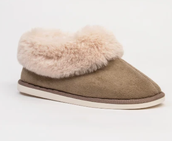 Thumbnail: Diana Faux Fur Collar Slippers