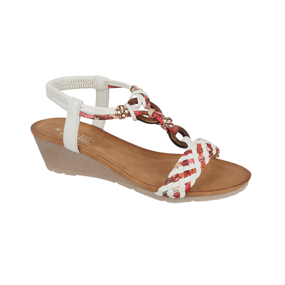 Maldives White Wedge Sandals