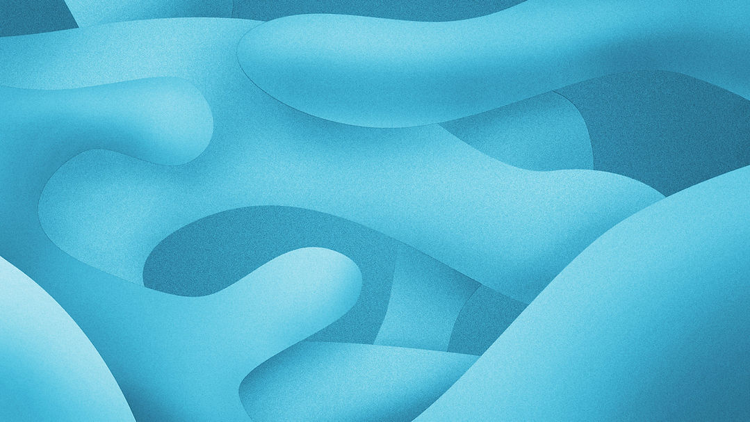 Abstract Blue Fluid Shapes