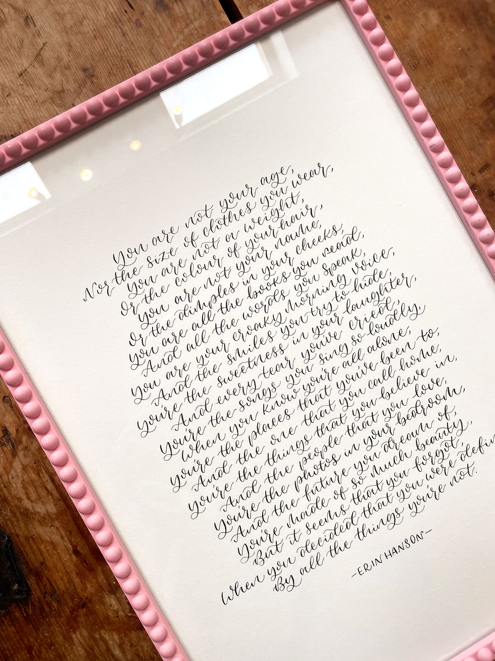 Thumbnail: "Not" by Erin Hanson - Framed A3 Poem