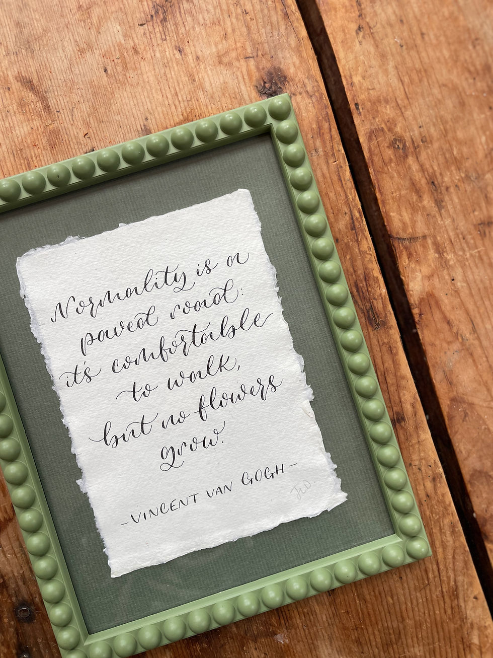 Thumbnail: "Normality is a paved road" by Vincent Van Gogh - Framed poem