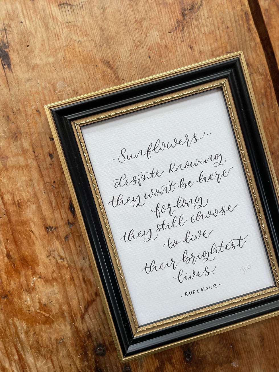 Thumbnail: "Sunflowers" by Rupi Kaur - Framed poem