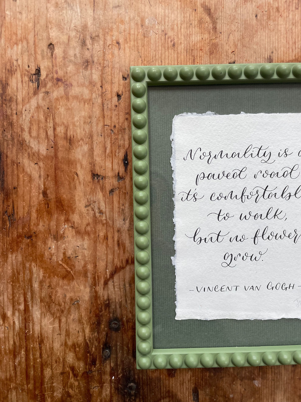 Thumbnail: "Normality is a paved road" by Vincent Van Gogh - Framed poem
