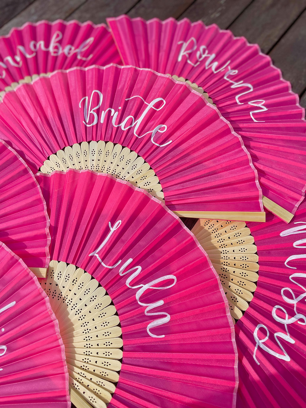 Thumbnail: Personalised Pink Paper Fan