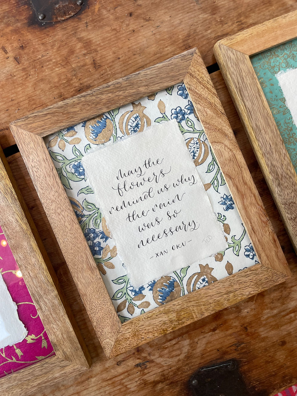 Thumbnail: "May the Flowers" by Xan Oku - Framed poem