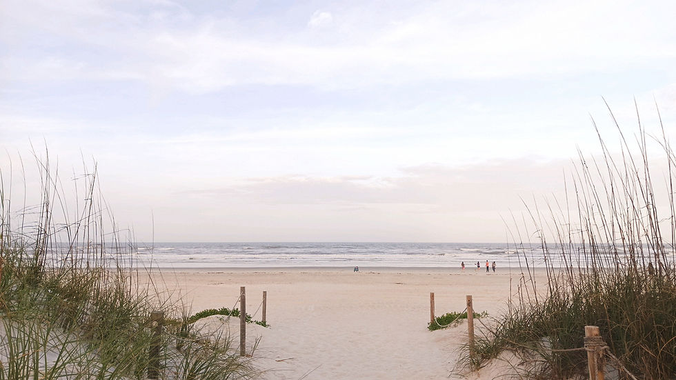 Private beach access walkway leading from Ocean Village Club to St. Augustine Beach.