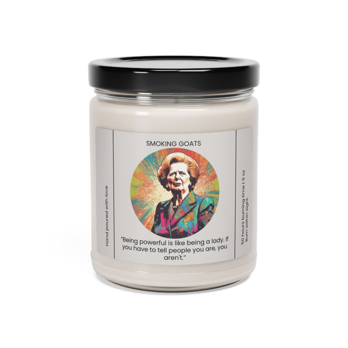Empowering Margaret Thatcher Quote Candle, 9oz Soy Wax - Inspirational Home Frag