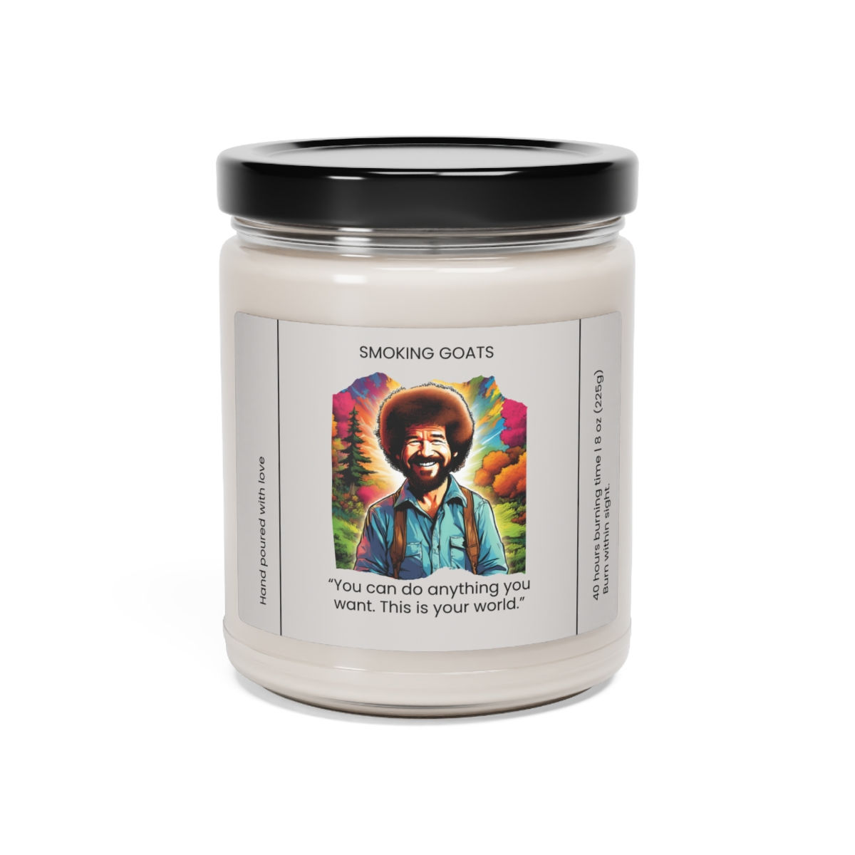 Take a Deep Breath Bob Ross Quote Scented Soy Candle, 9oz