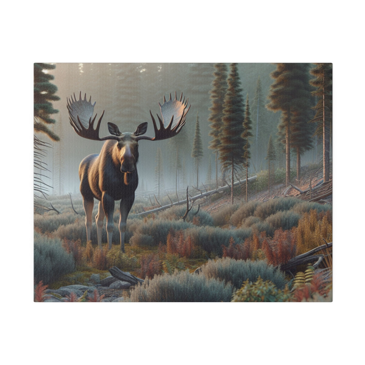 Canvas Print - Bull Moose in His Habitat