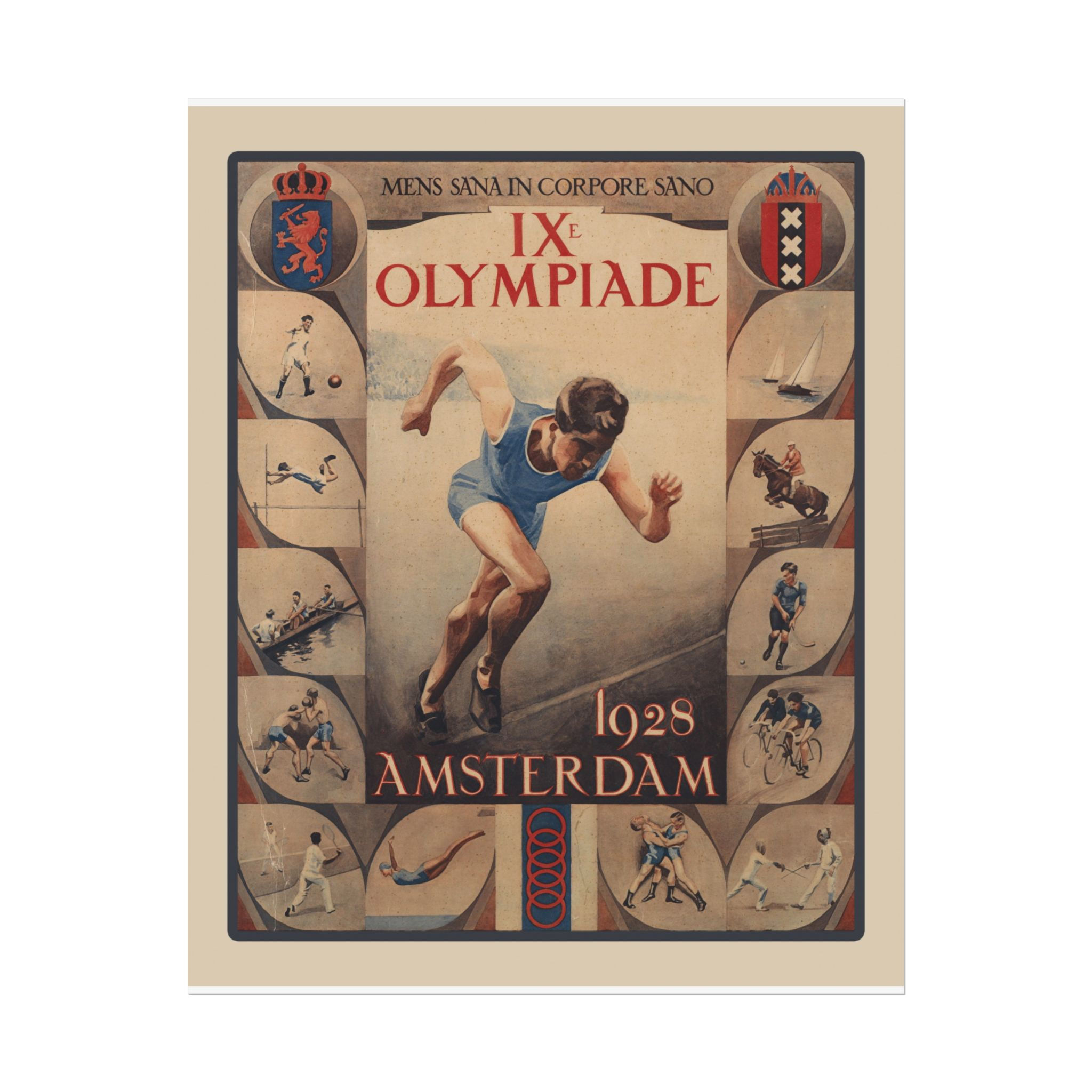 Vintage 1928 Olympics Poster Rolled Posters
