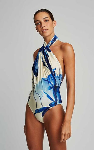 Watercolor Twisted One-Piece
