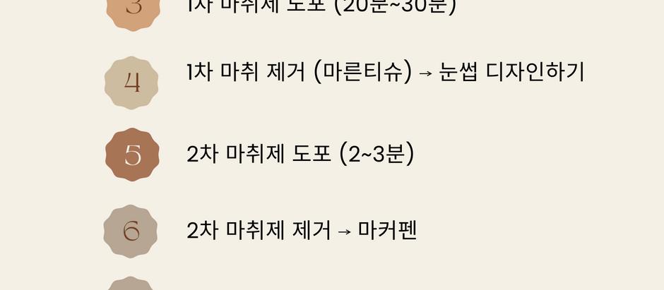 눈썹 반영구 순서