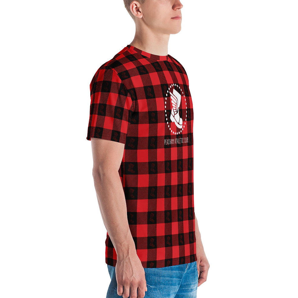 Thumbnail: Red Plaid Peacham Athletic Club Men's T-shirt