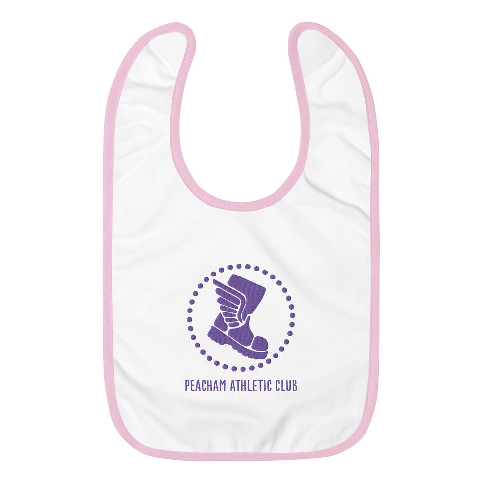 Thumbnail: Modern Peacham Athletic Club Embroidered Baby Bib