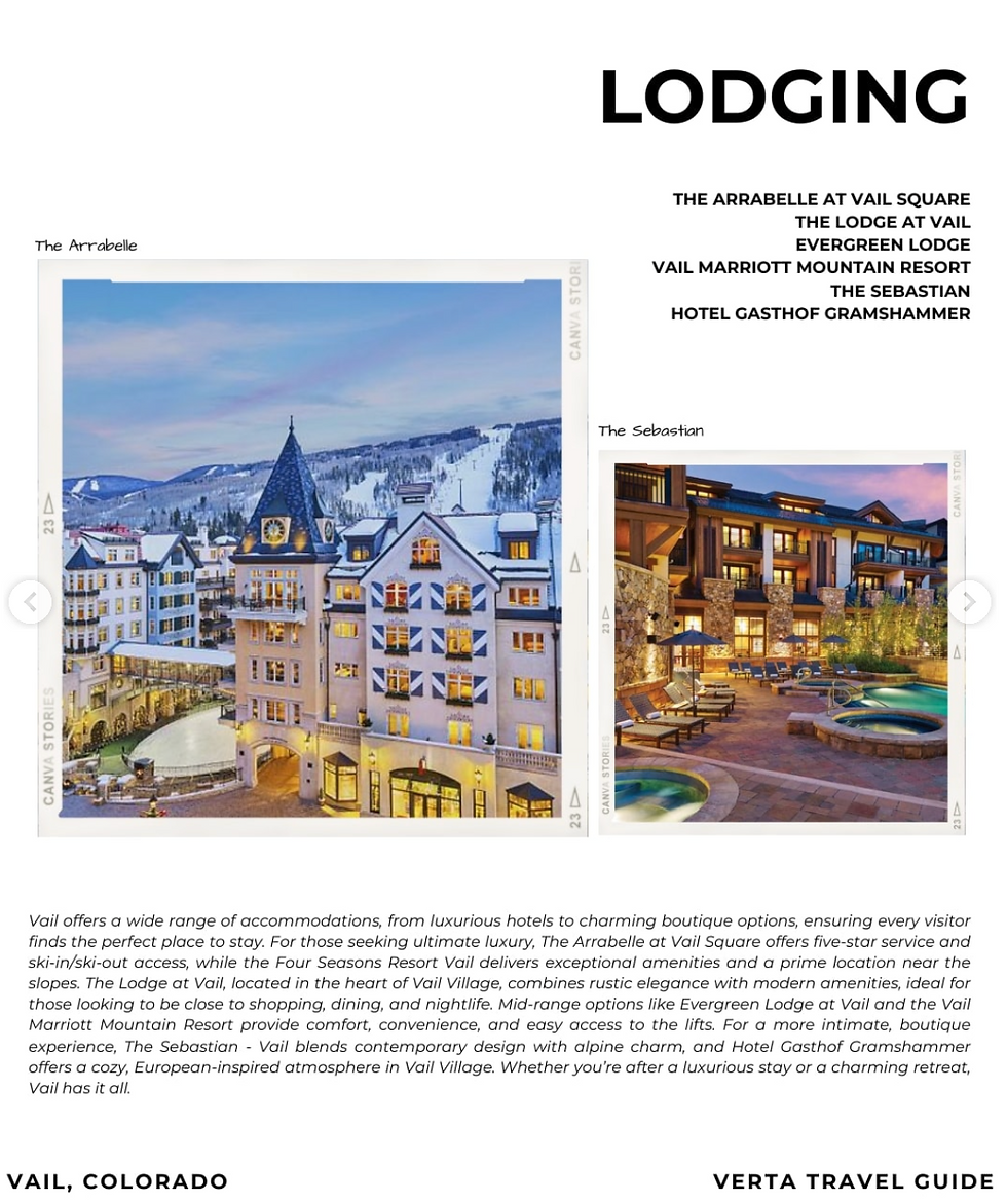 Loding in Vail Colorado