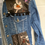 Thumbnail: Upcycled ladies denim jacket size 12 goth,alternative style 