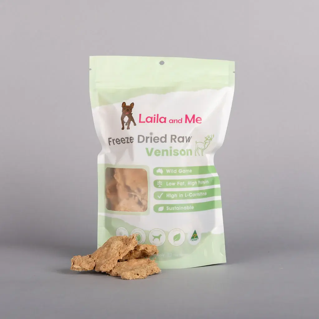 Laila and Me Freeze Dried Venison 60g dog training treats cat treats