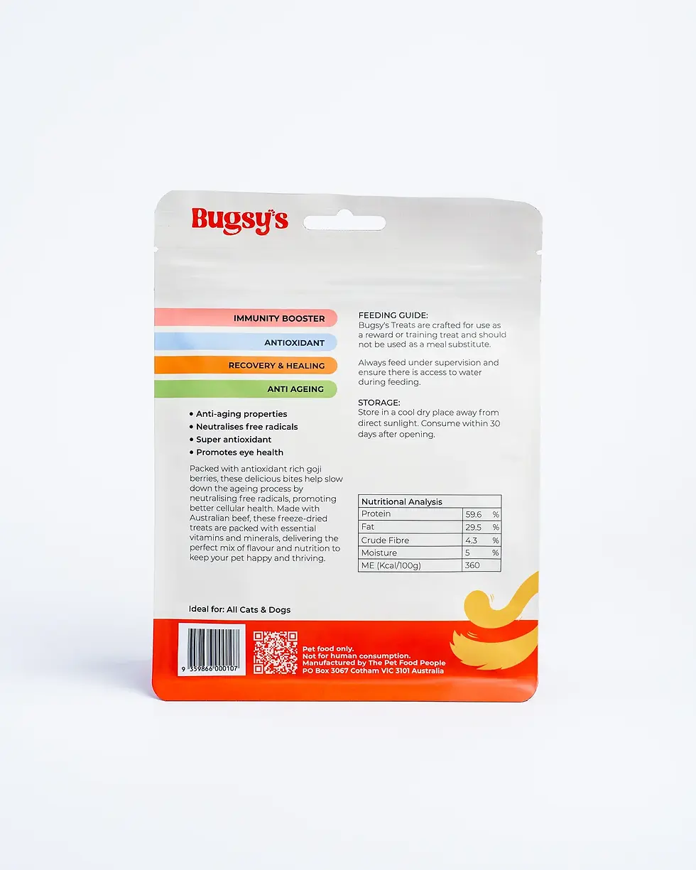 Bugsys Freeze Dried Anti Ageing 70G cat and dog treats