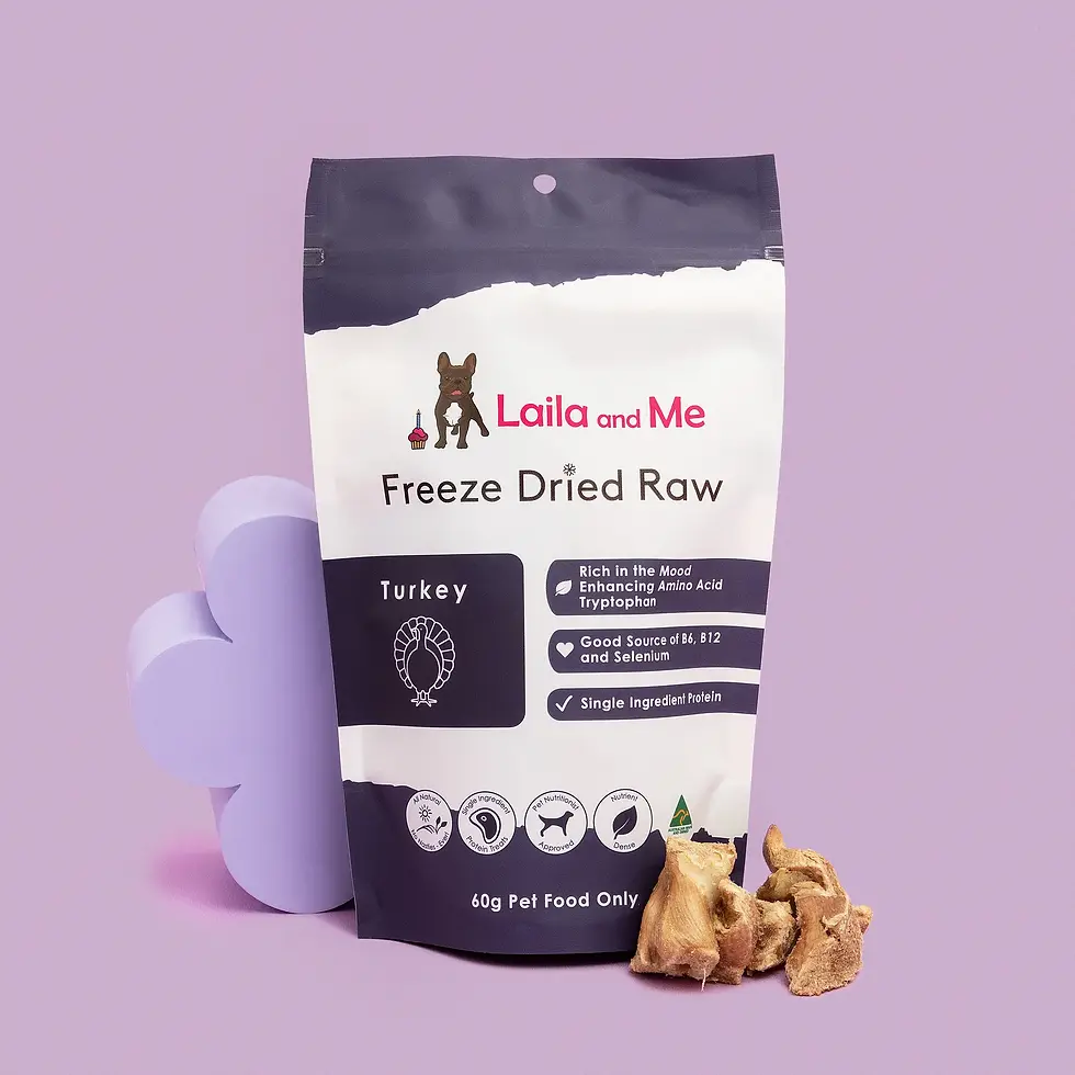 Laila and Me Freeze Dried Turkey 60g dog training treats cat treats