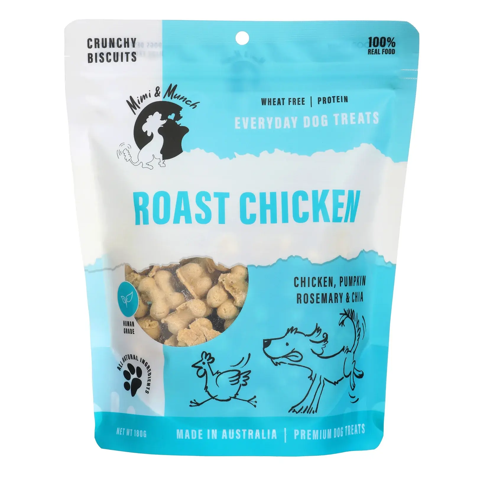 Roast Chicken Biscuits, NATURAL DOG TREATS, mimi and munch