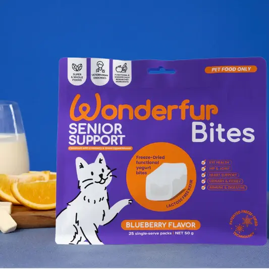Wonderfur Bites Senior Support for Cats, Supplement, Freeze Dried, Functional Treat