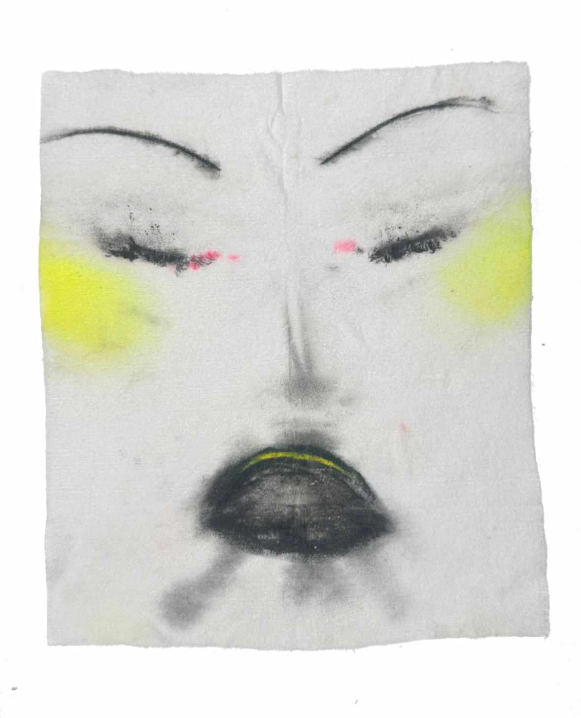 Framed Face Wipe Print - Neon