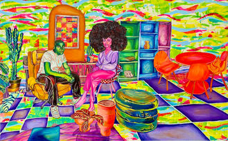 Ewuresi archer, painting, Rihanna, art