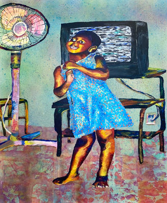 Ewuresi Archer, fan, girl, painting