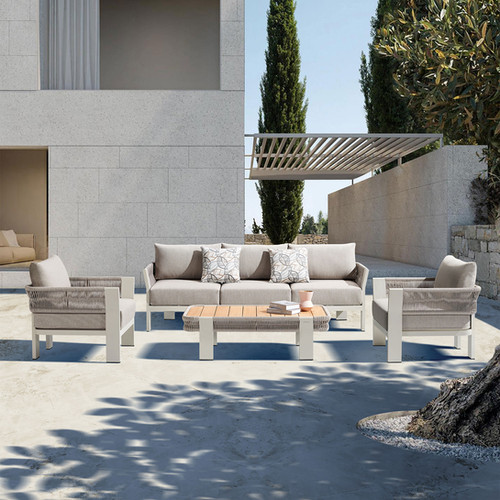 HIGOLD Borromeo Outdoor Patio Furniture Set with Teak Wood