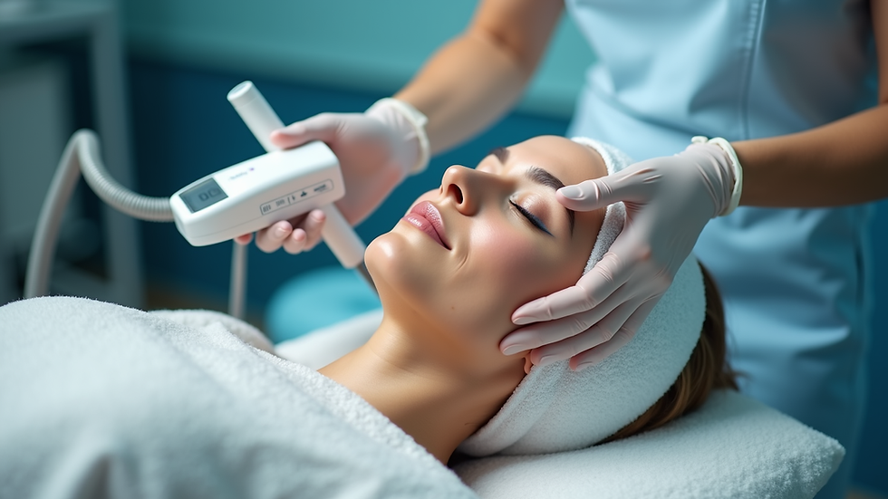 Close-up view of advanced beauty equipment used for non-invasive treatments