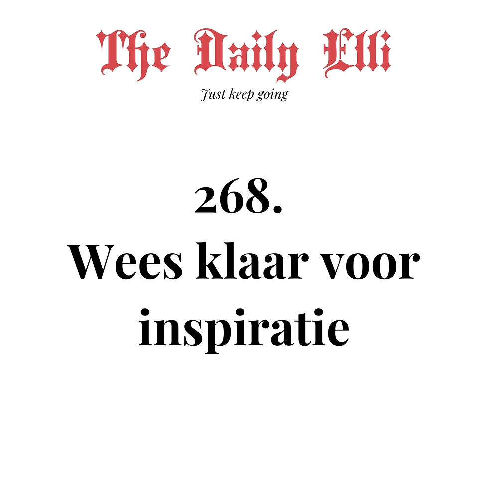Wees klaar voor inspiratie