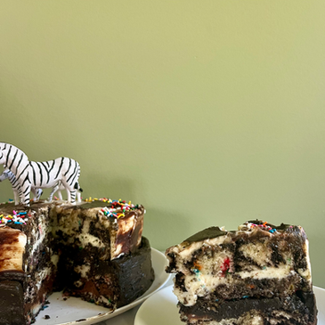 Week 100: Zebra Cake 