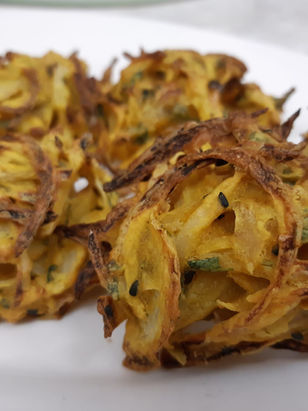 Week 52 - Curried tofu and onion bhajis