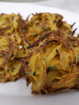 Week 52 - Curried tofu and onion bhajis