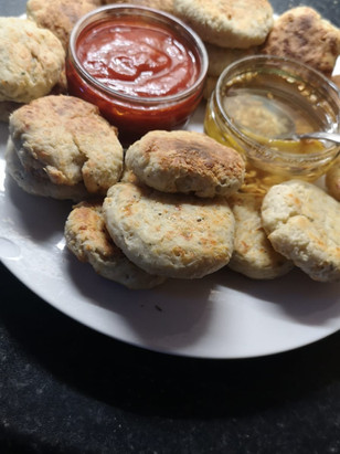 Week 48 - tofu and parmesan croquettes, homemade pesto and a charred peach salad